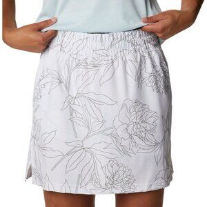 NEW Columbia Alpine Chill Zero Skort Womens Size XL White Floral Pattern Pockets